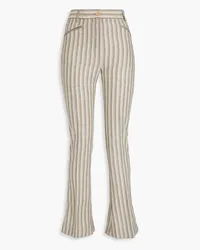 Acne Studios Striped twill flared pants - Gray Gray