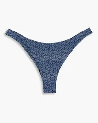 Magda Butrym Appliquéd ruched bikini briefs - Blue Blue