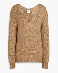 forte_forte Silk, modal and cashmere-blend sweater - Brown Brown