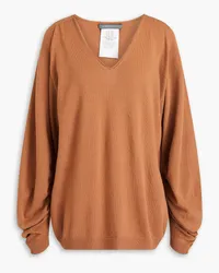 Alberta Ferretti Wool and cashmere-blend sweater - Brown Brown