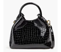 Baozi croc-effect patent-leather - Black