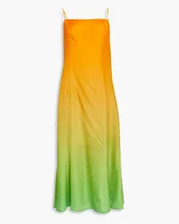 Samsøe & Samsøe Dégradé satin midi slip dress - Orange Orange