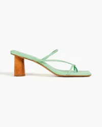 REJINA PYO Harley leather sandals - Green Green