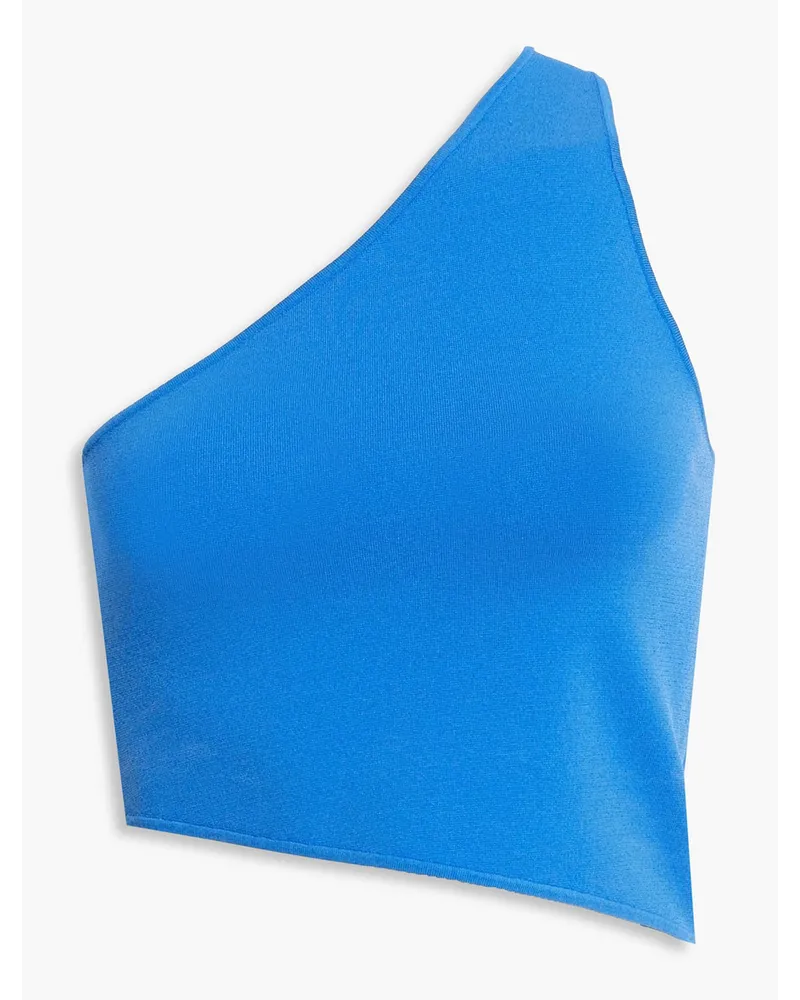 A.L.C. Colby one-shoulder asymmetric stretch-jersey top - Blue Blue