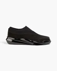 1017 ALYX 9SM Mono suede and stretch-knit slip-on sneakers - Black Black