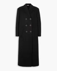 Alessandra Rich Double-breasted wool-felt coat - Black Black