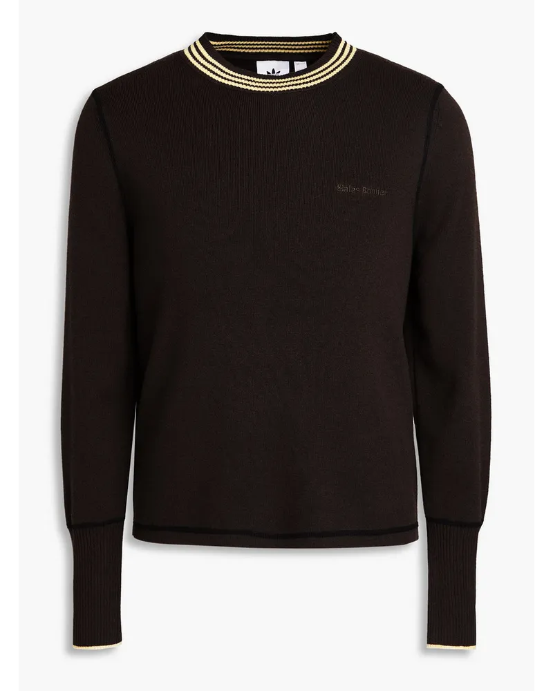 adidas Embroidered knitted sweater - Brown Brown