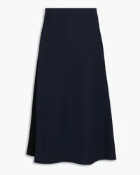 RED Valentino Cotton and wool-blend twill midi skirt - Blue Blue