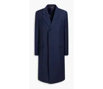 Mohair and wool-blend coat - Blue