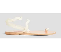 Elounda leather sandals - White