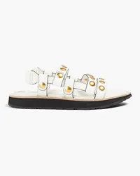 Zimmermann Studded leather slingback sandals - White White