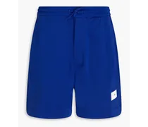 Logo-print French cotton-blend terry shorts - Blue