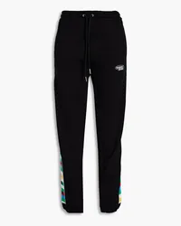 Missoni Knit-trims French cotton-terry track pants - Black Black