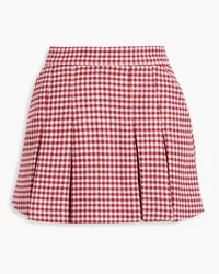 RED Valentino Skirt-effect houndstooth tweed shorts - Purple Purple