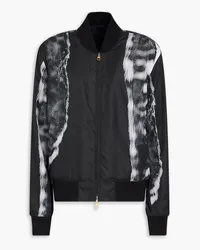 Dunhill Printed cotton-twill bomber jacket - Black Black