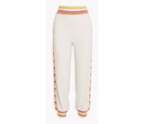 Barnett striped terry track pants - White