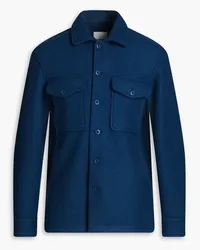 Sandro Bouclé wool overshirt - Blue Blue