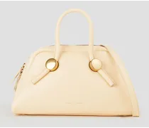 Bowler leather tote - White