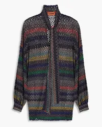 Missoni Metallic crochet-knit sweater - Blue Blue