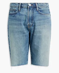 Frame Denim L'Homme distressed denim shorts - Blue Blue