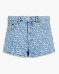 ba&sh Printed denim shorts - Blue Blue