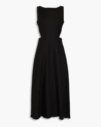 Mother of Pearl Cutout TENCEL™-blend twill midi dress - Black Black