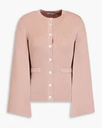 Safiyaa Emilia ribbed merino wool-blend cardigan - Pink Pink