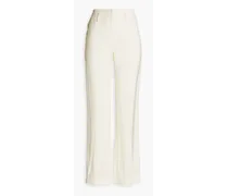 Woven bootcut pants - White