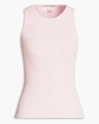 Autumn Cashmere Ribbed pointelle-knit tank - Pink Pink