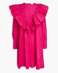 RED Valentino Ruffled taffeta mini dress - Pink Pink