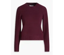 60s bouclé-knit cotton-blend sweater - Purple
