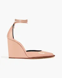 Victoria Beckham Patent-leather wedge pumps - Pink Pink