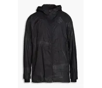 Printed shell hooded track jacket - Black