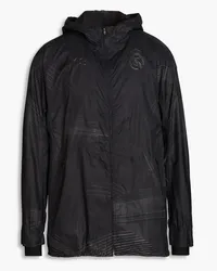 Y-3 Printed shell hooded track jacket - Black Black