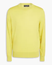 Dolce & Gabbana Cashmere and silk-blend sweater - Yellow Yellow