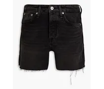 Rosa frayed denim shorts - Black