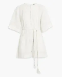 Joie Colin pintucked linen playsuit - White White