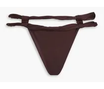 Twisted cutout bikini briefs - Brown