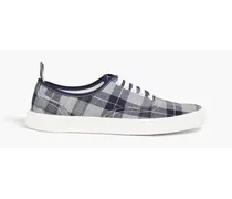 Heritage checked twill sneakers - Gray