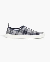 Thom Browne Heritage checked twill sneakers - Gray Gray