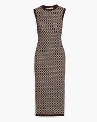 Marni Jacquard-knit wool-blend midi dress - Brown Brown