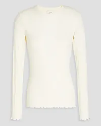 Vince Cotton and modal-blend jersey top - White White