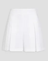 Moschino Pleated cotton shorts - White White