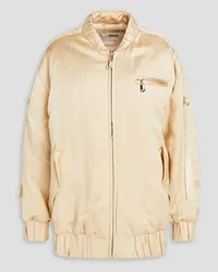 Zimmermann Padded satin bomber jacket - White White