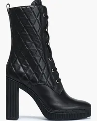 TOD'S Quilted leather boots - Black Black