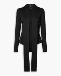 tibi Tie-neck stretch-jersey bodysuit - Black Black