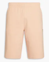 Kitsuné Appliquéd French cotton-terry drawstring shorts - Orange Orange