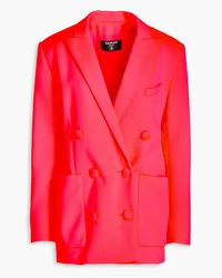 Balmain Double-breasted neon crepe blazer - Pink Pink