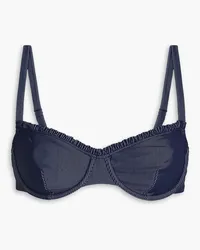 Onia Marilyn ribbed underwired bikini top - Blue Blue