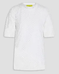 Marques ' Almeida Layered fishnet cotton-jersey T-shirt - White White